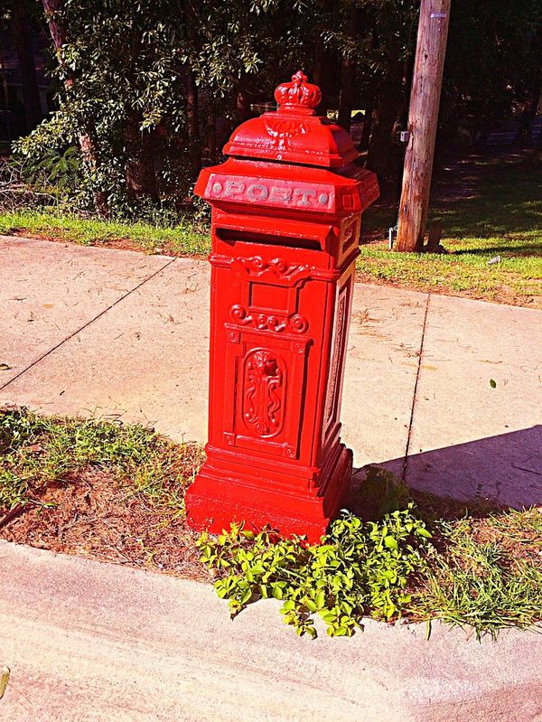 Red post box Tallahassee.