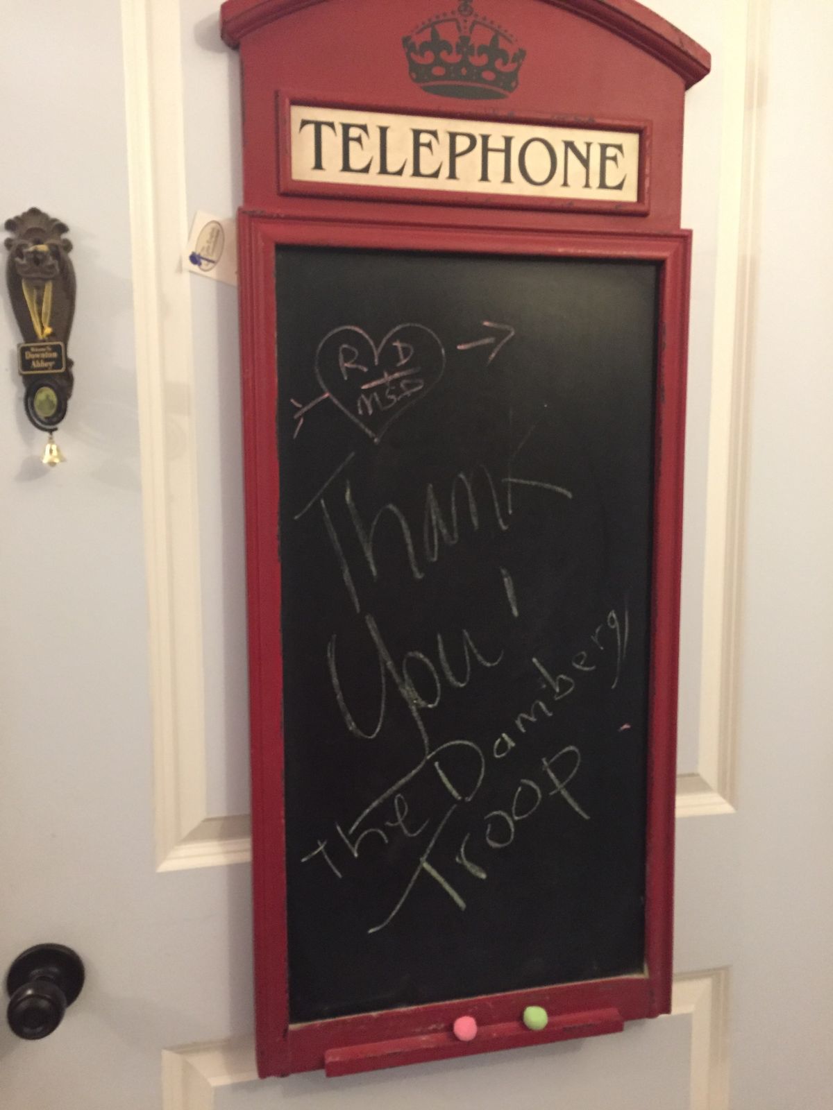 Review on chalkboard Little English Guesthouse Tallahassee FL.