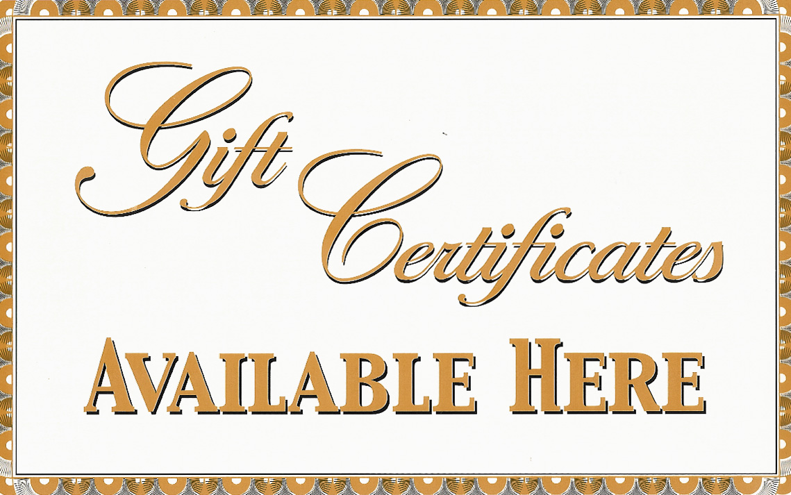 Gift certificate.