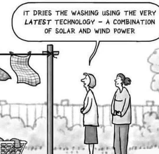 Who believes in solar / wind power?