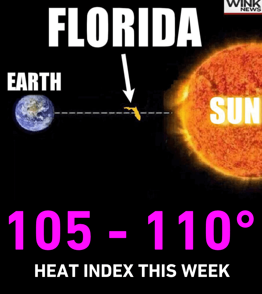 Image of Florida between Earth and the sune