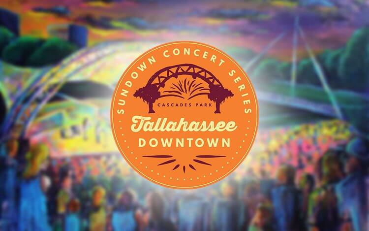 Sign for Tallahassee Downtown Sundown Concert Series.