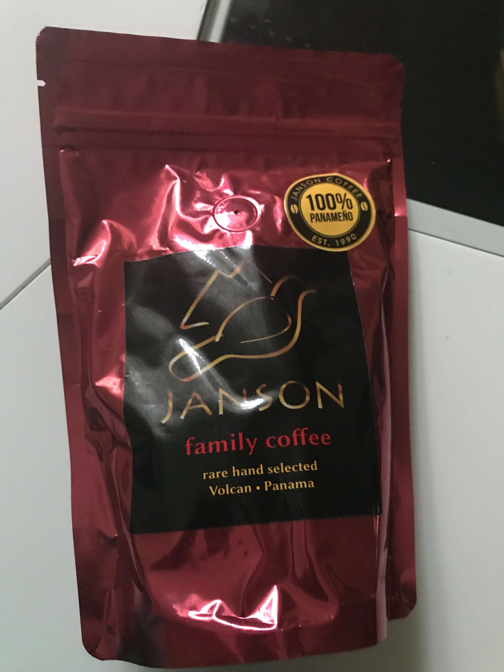 Bag of coffee from Panama